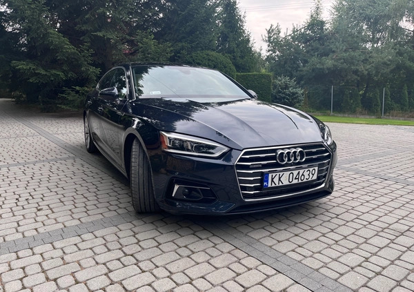 Audi A5 cena 108400 przebieg: 86800, rok produkcji 2017 z Myślenice małe 137